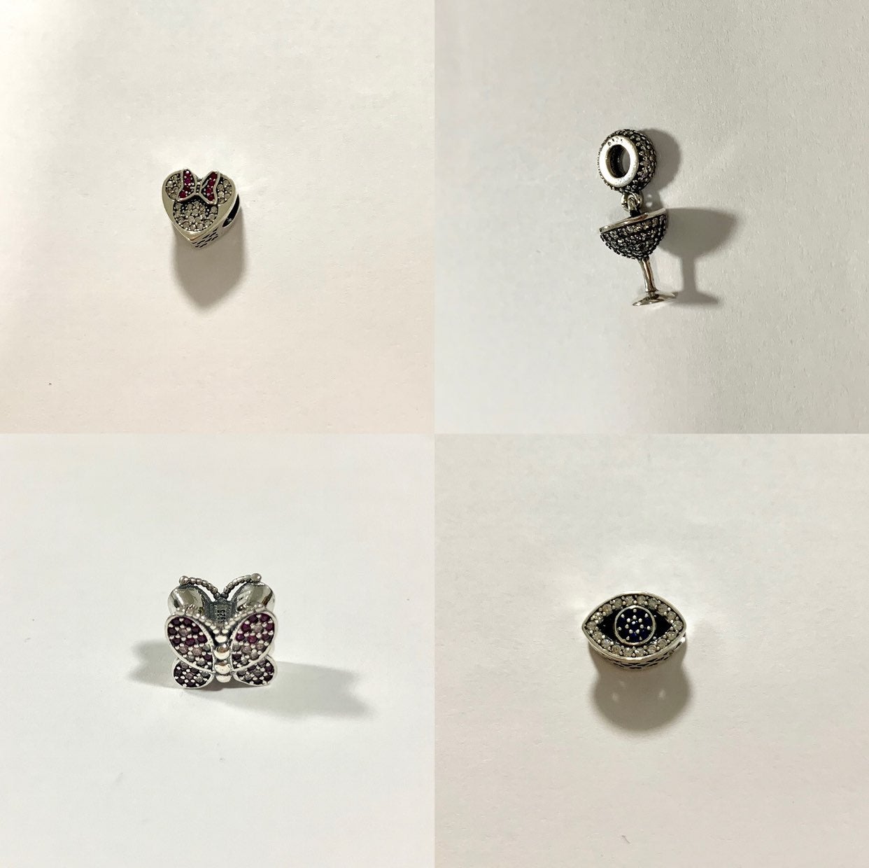 925 Sterling Silver Pandora Charm 4pcs.