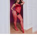 Plus red Fishnet BodyStocking Lingerie