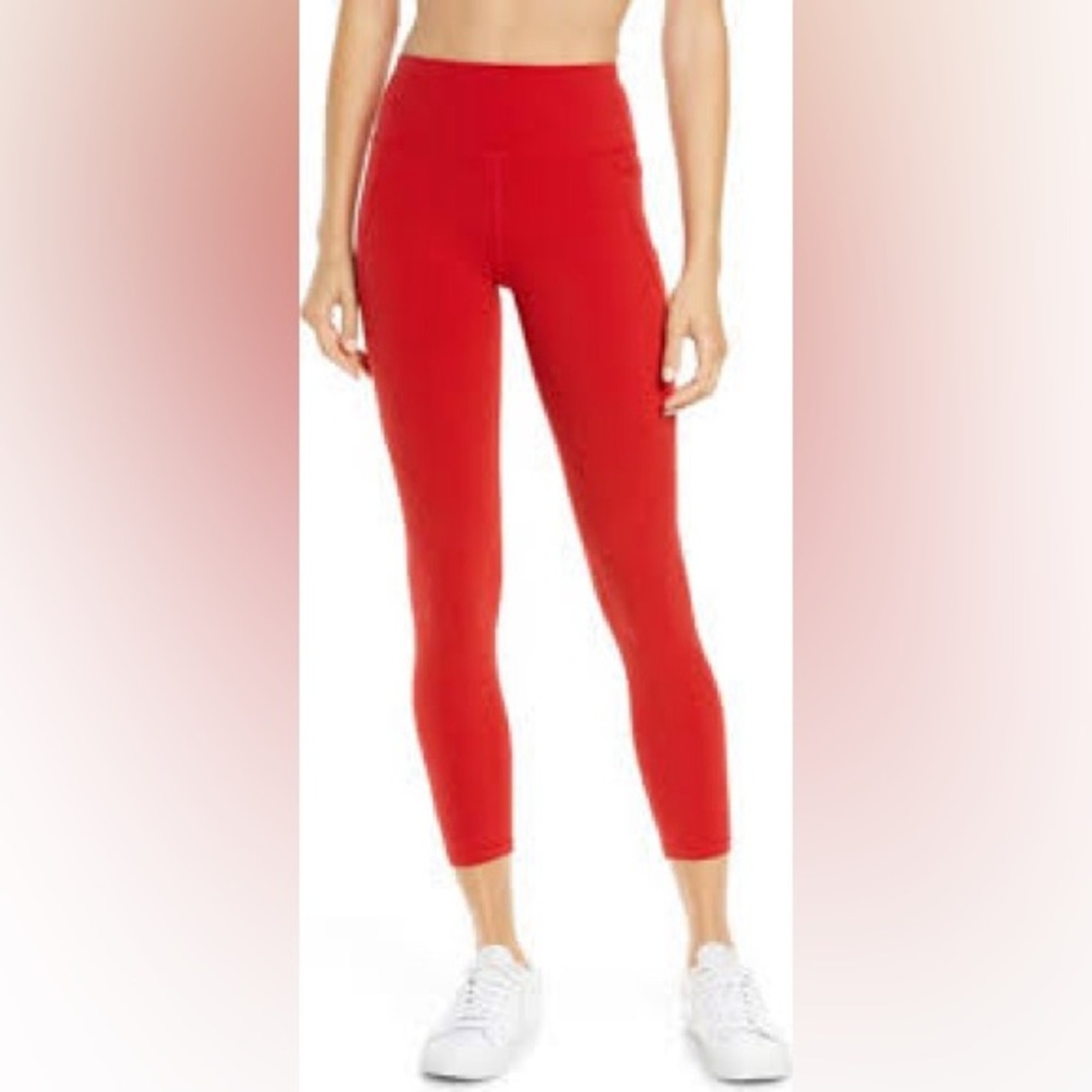 SWEATY BETTY POWER RED 7/8 LEGGINGS NWT L