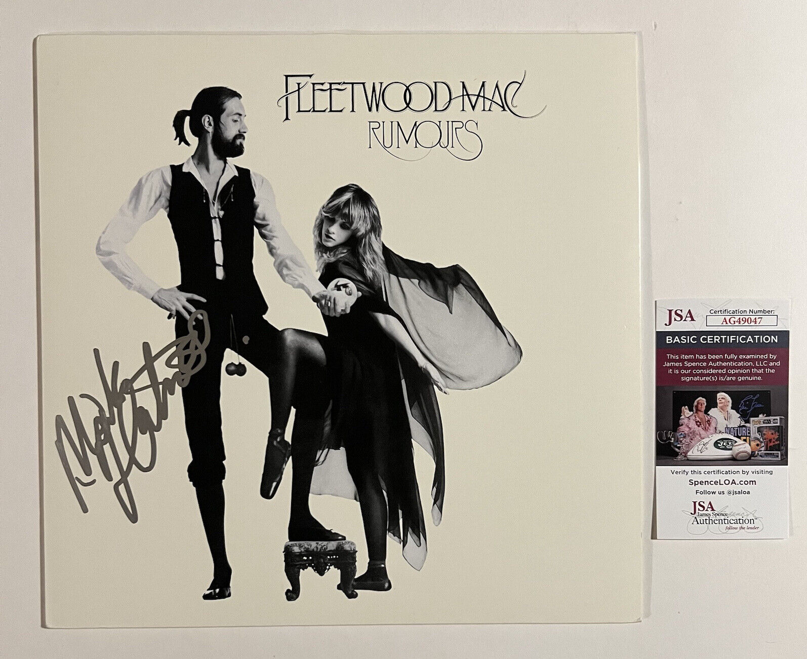 MICK FLEETWOOD SIGNED RUMOURS VINYL RECORD FLEETWOOD MAC JSA COA