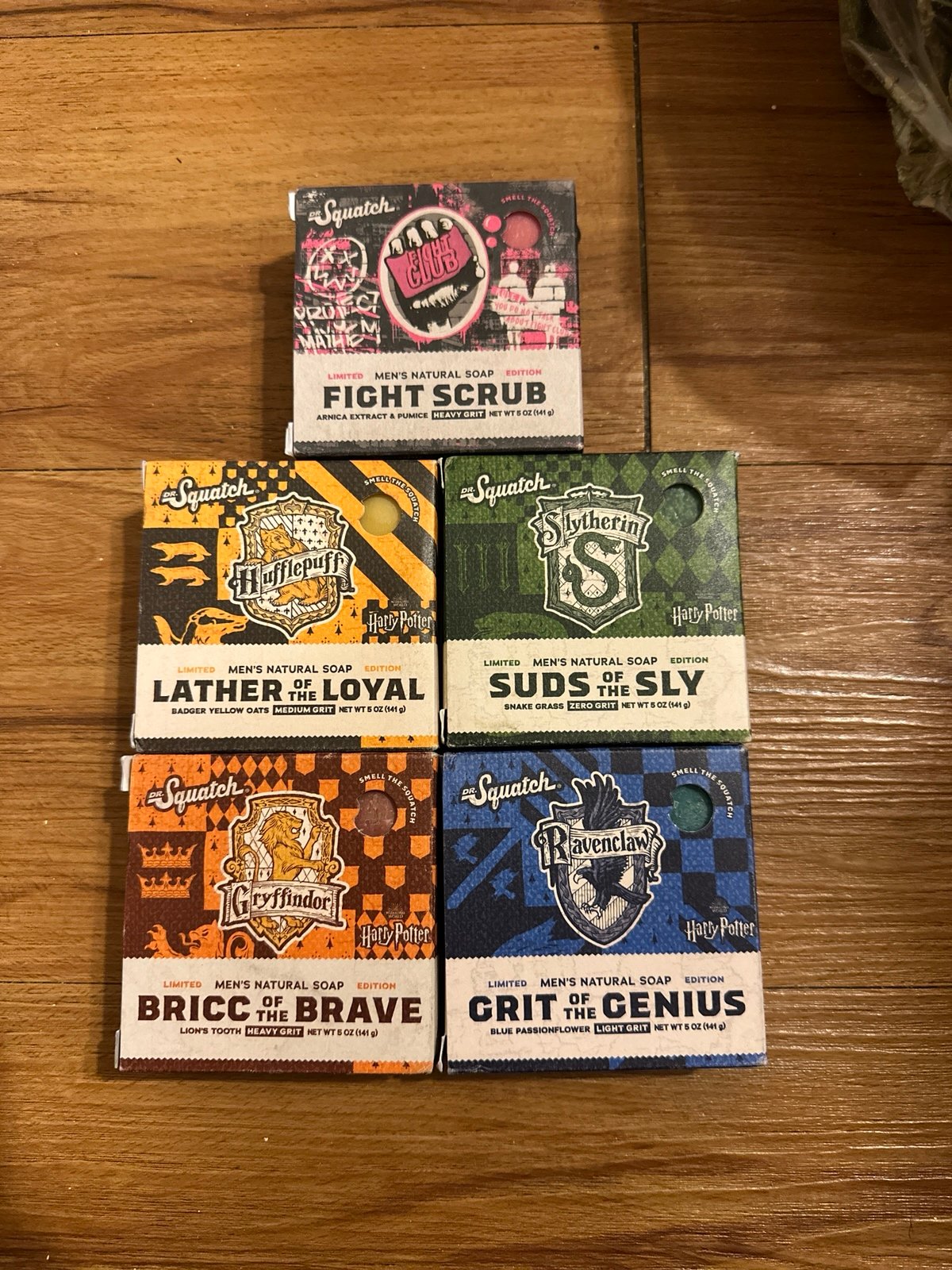Dr Squatch limited edition bundle; Harry Potter set plus fight scrub