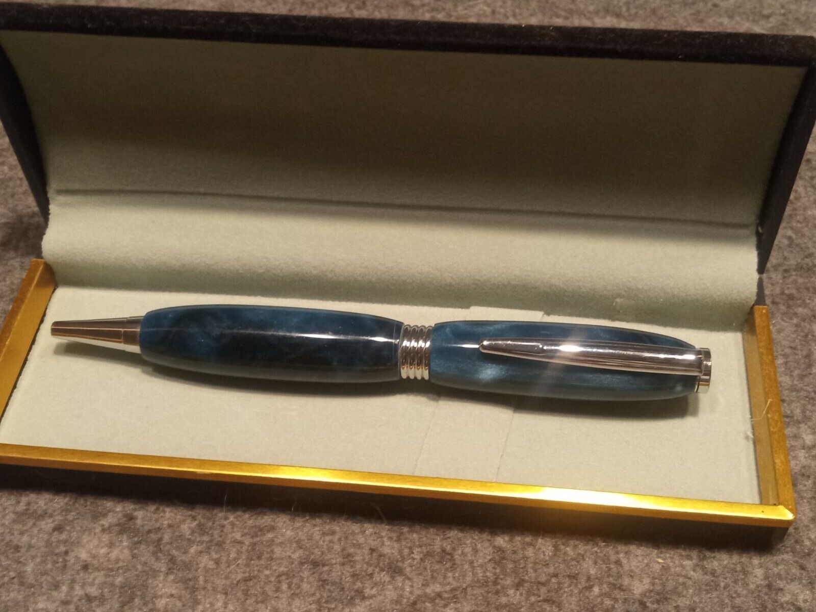 Handmade acrylic twist action ballpoint ink pen