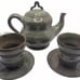Ceramic Tea Set MCM Hand Made Signed Glazed Vintage VTG Dining