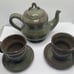 Ceramic Tea Set MCM Hand Made Signed Glazed Vintage VTG Dining