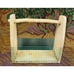 Primitive Rustic Wood and Metal Wire Storage Basket Farmhouse Barn Art