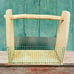 Primitive Rustic Wood and Metal Wire Storage Basket Farmhouse Barn Art