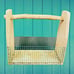 Primitive Rustic Wood and Metal Wire Storage Basket Farmhouse Barn Art