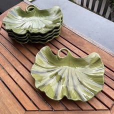 Tommy Bahama Green Leaf Plate Set