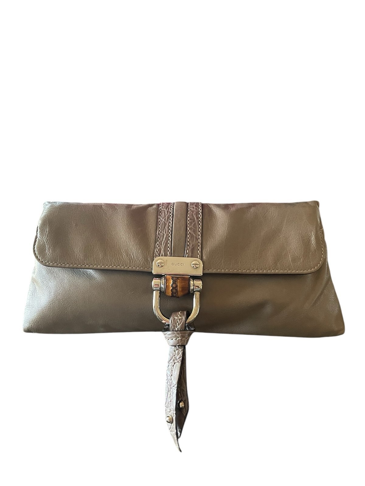 Gucci bamboo clutch