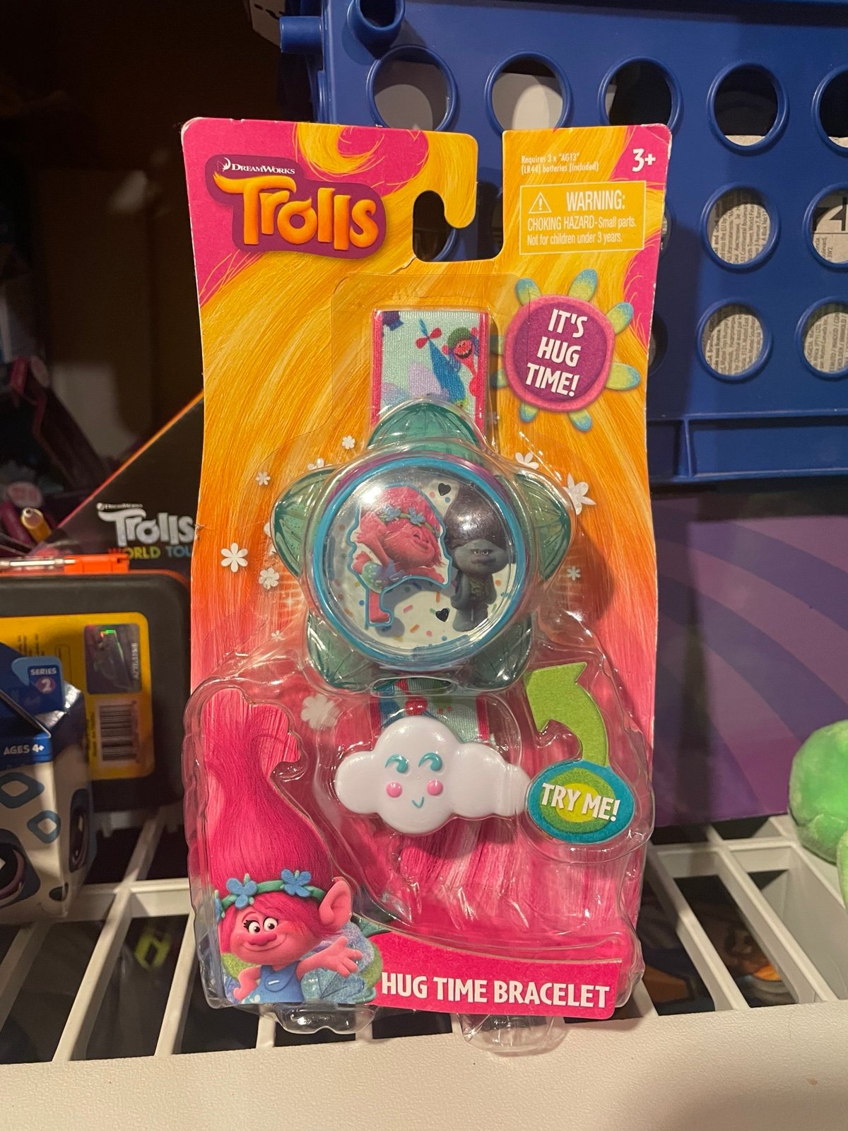 TROLLS It's Hug Time Bracelet w lights and sound- BATTERIES MUST BE REPLACED