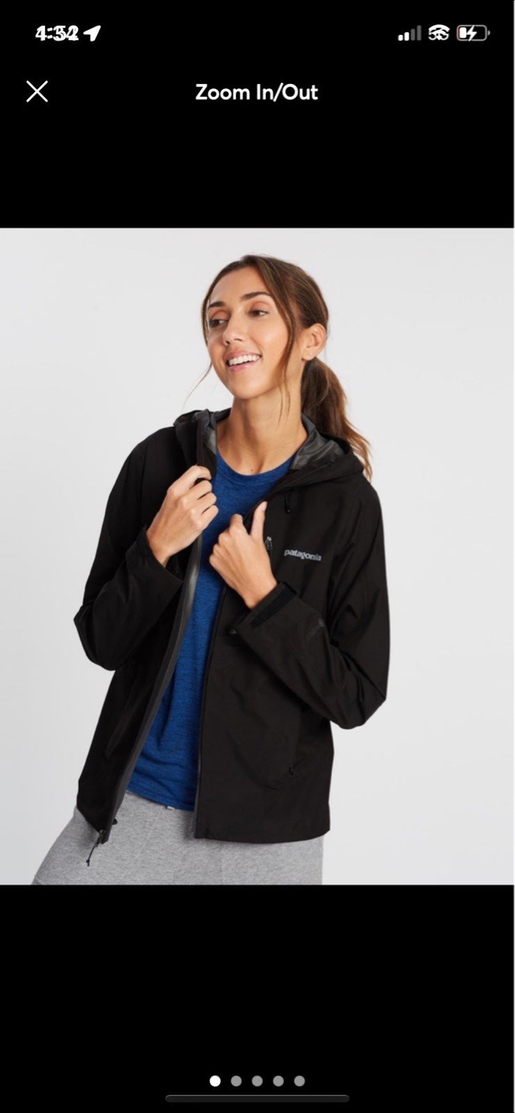 Patagonia womens calcite black jacket