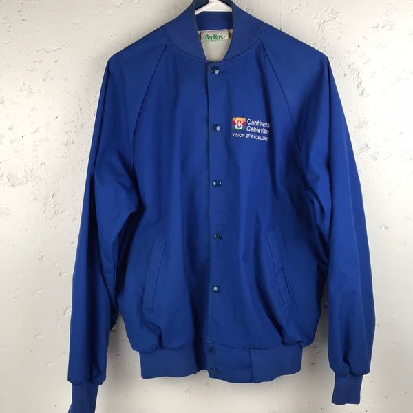 Vintage 80's Men's ''TV Continental Cablevision'' Embroidered Logo - Made in USA