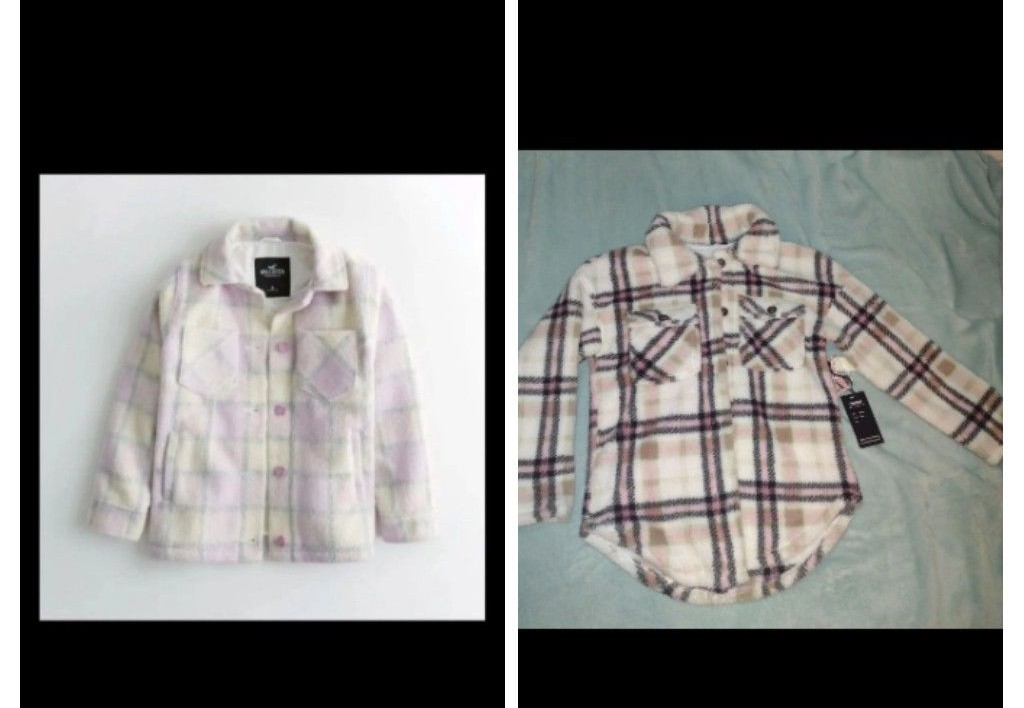 Hollister Cozy Brushed Shirt Jacket Size M