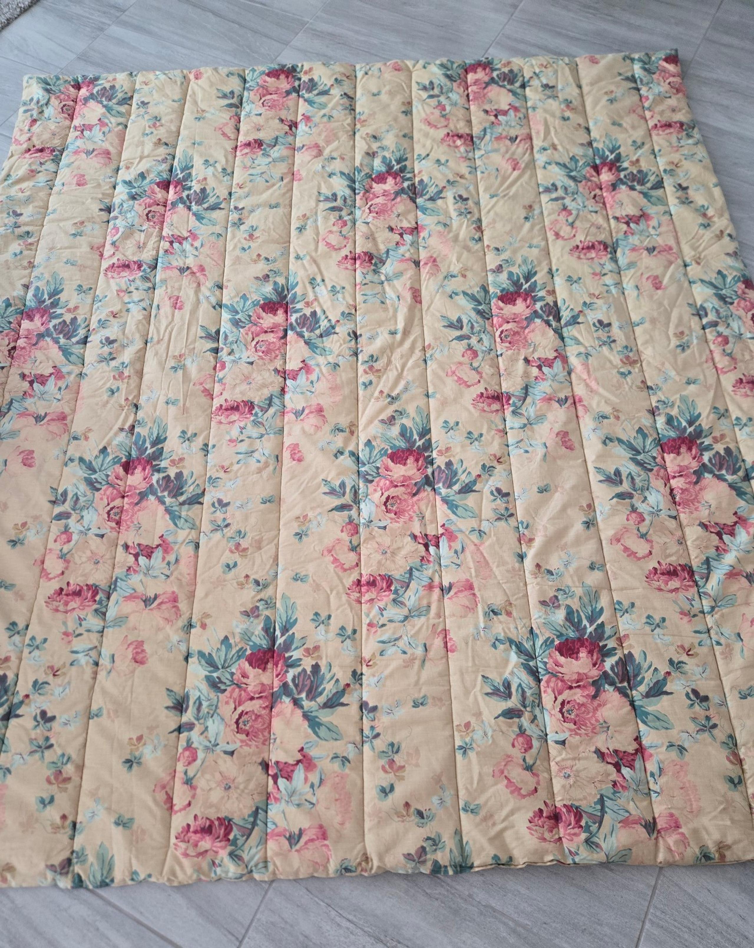 Vintage Ralph Lauren Floral Elsa Grassland Queen Full Comforter Bedspread Quilt