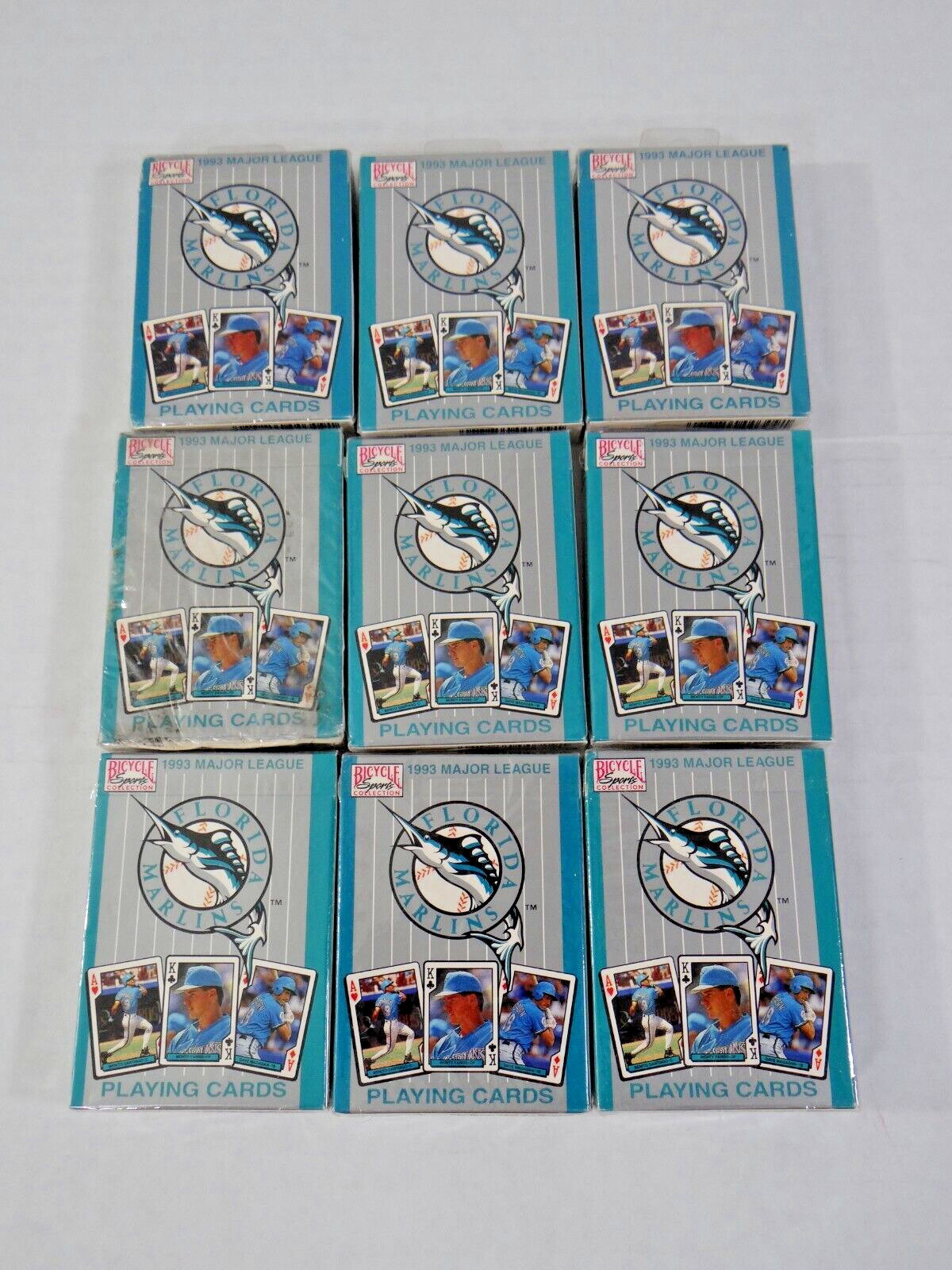 Florida Marlins 1993 Bicycle Sports Collection 52 Playing Cards Rooster Lot of 9