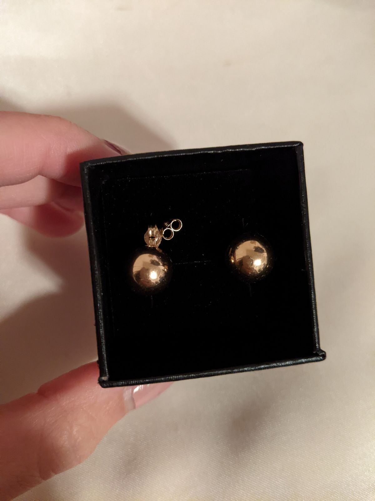 14k ball stud earrings
