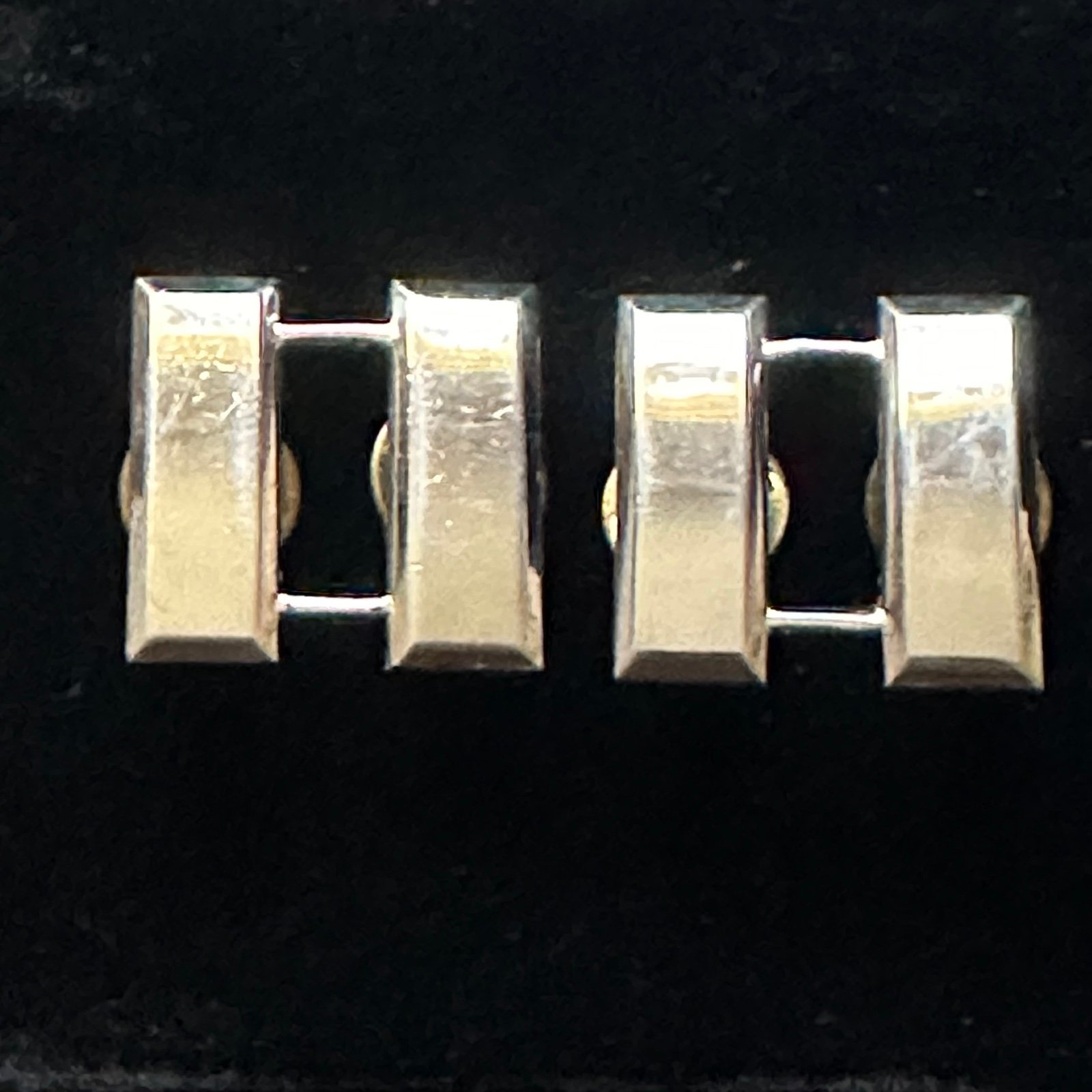 Vintage Sterling WWII US Military Double Bar Pins