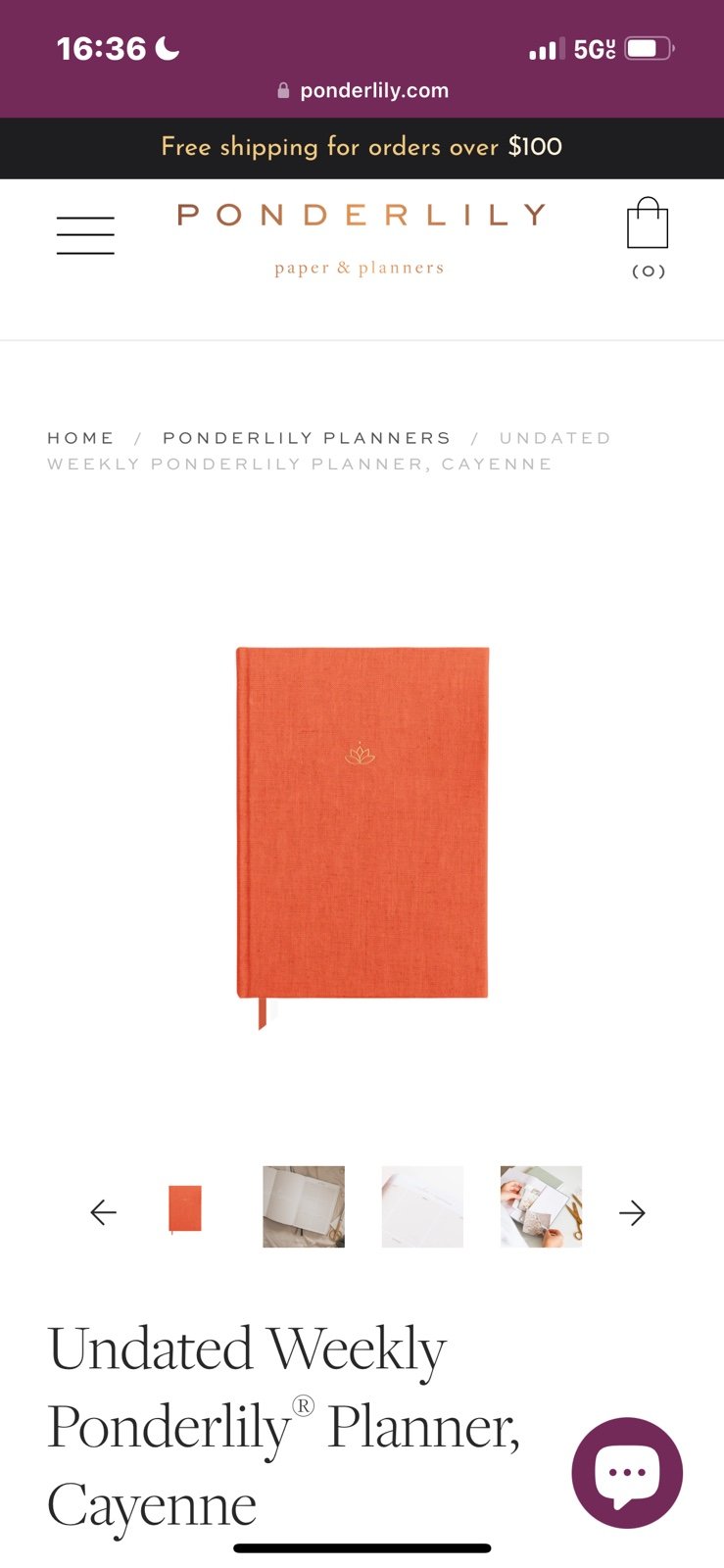 ponderlily undated planners