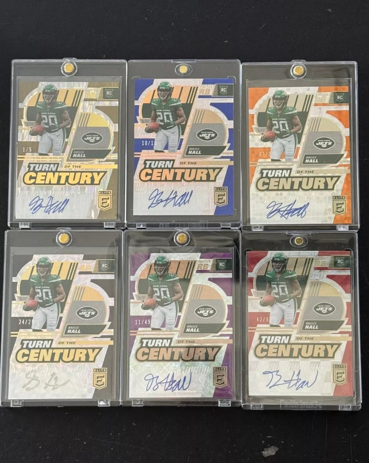 2022 Donruss Elite Football Breece Hall Rookie Auto Lot - JETS RC SP #'D