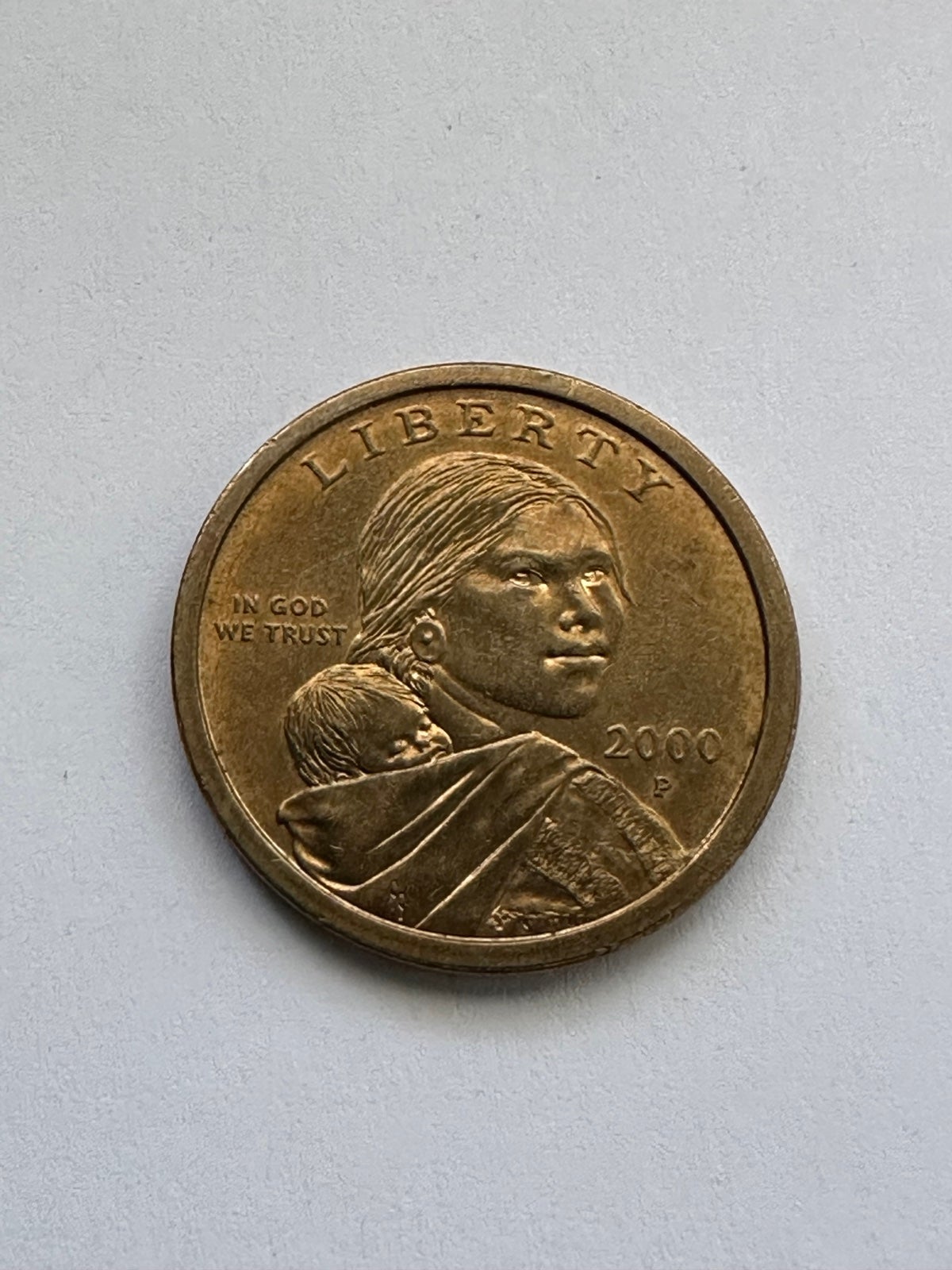 2000 D SACAGAWEA ONE DOLLAR COIN US LIBERTY GOLD COLOR #9