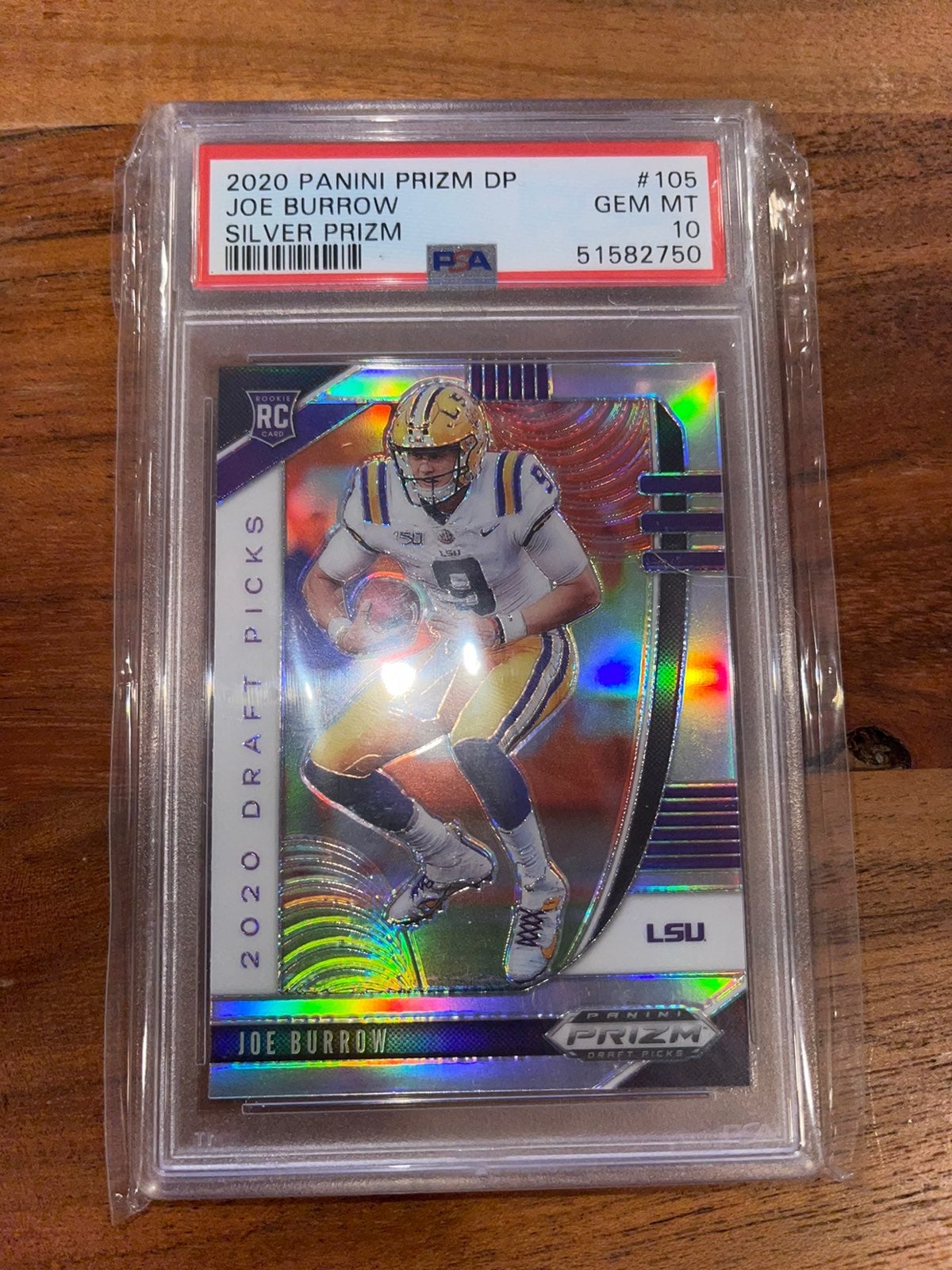 2020 JOE BURROW PANINI PRIZM DP PSA 10