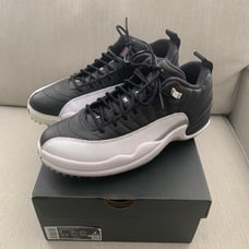 Nike Air Jordan XII Low Golf Black White DH4120-010 Size 9