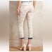 CARTONNIER BY ANTHROPOLOGIE Charlie Trouser Tan/White Floral and Chambray trim