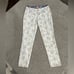CARTONNIER BY ANTHROPOLOGIE Charlie Trouser Tan/White Floral and Chambray trim