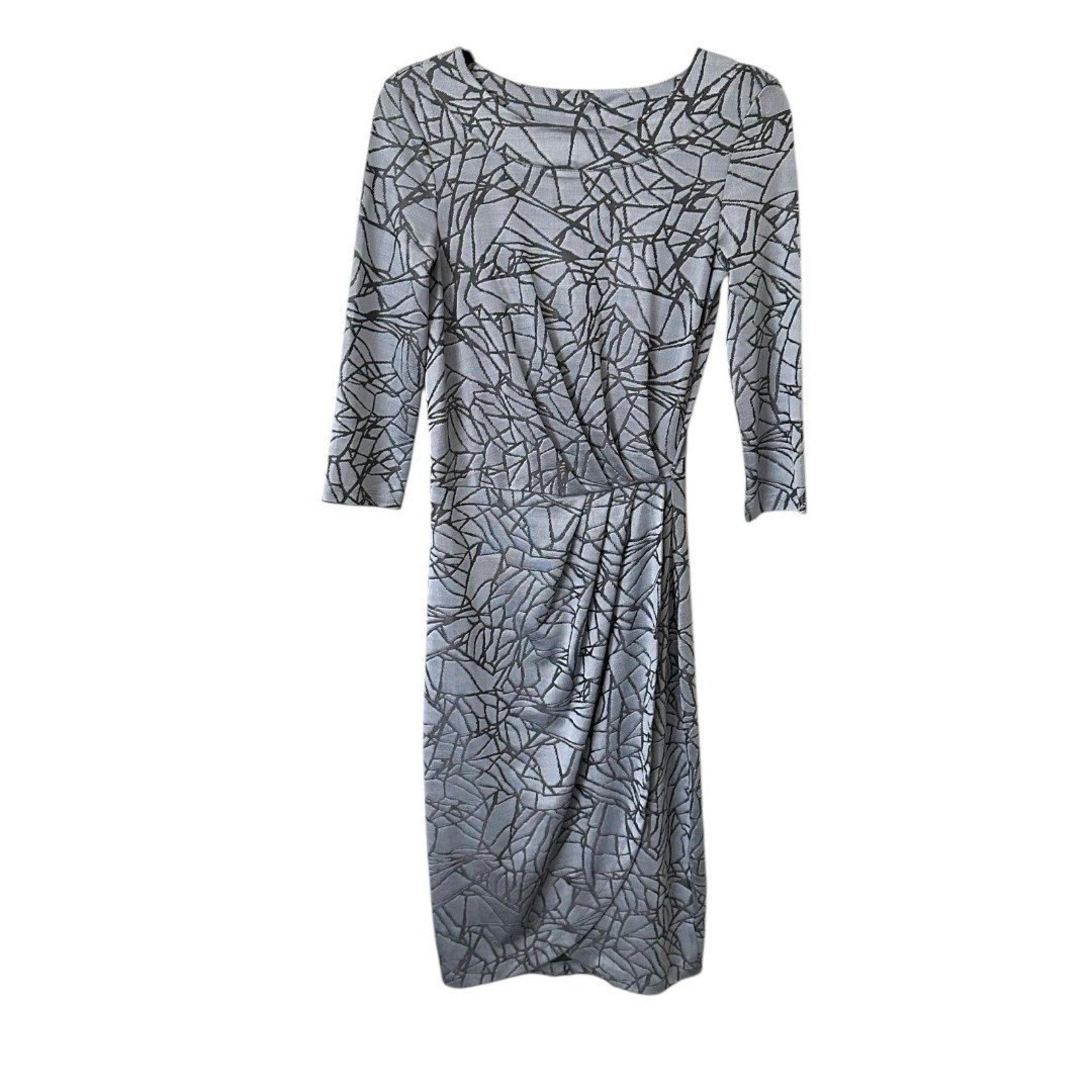 FRENCH CONNECTION Faux Wrap Fitted Knee Length Dress Sz 6