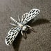 VTG Solid Sterling Silver 925 handmade Dragonfly brooch pin, 17.7g