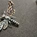 VTG Solid Sterling Silver 925 handmade Dragonfly brooch pin, 17.7g