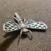 VTG Solid Sterling Silver 925 handmade Dragonfly brooch pin, 17.7g