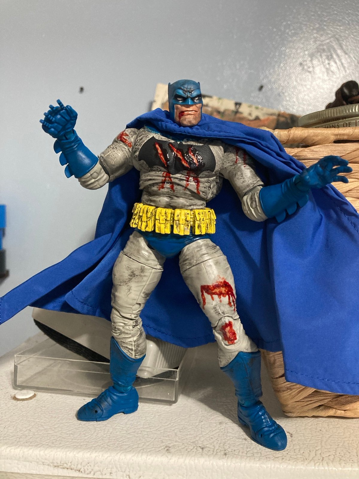 Custom DC McFarlane Collector Edition Batman Dark Knight Returns Battle Damage