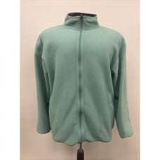 Lands End Fleece Mint & Gray Reversible Full Zip Jacket Lg 14-16 Regular Charity