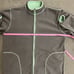 Lands End Fleece Mint & Gray Reversible Full Zip Jacket Lg 14-16 Regular Charity