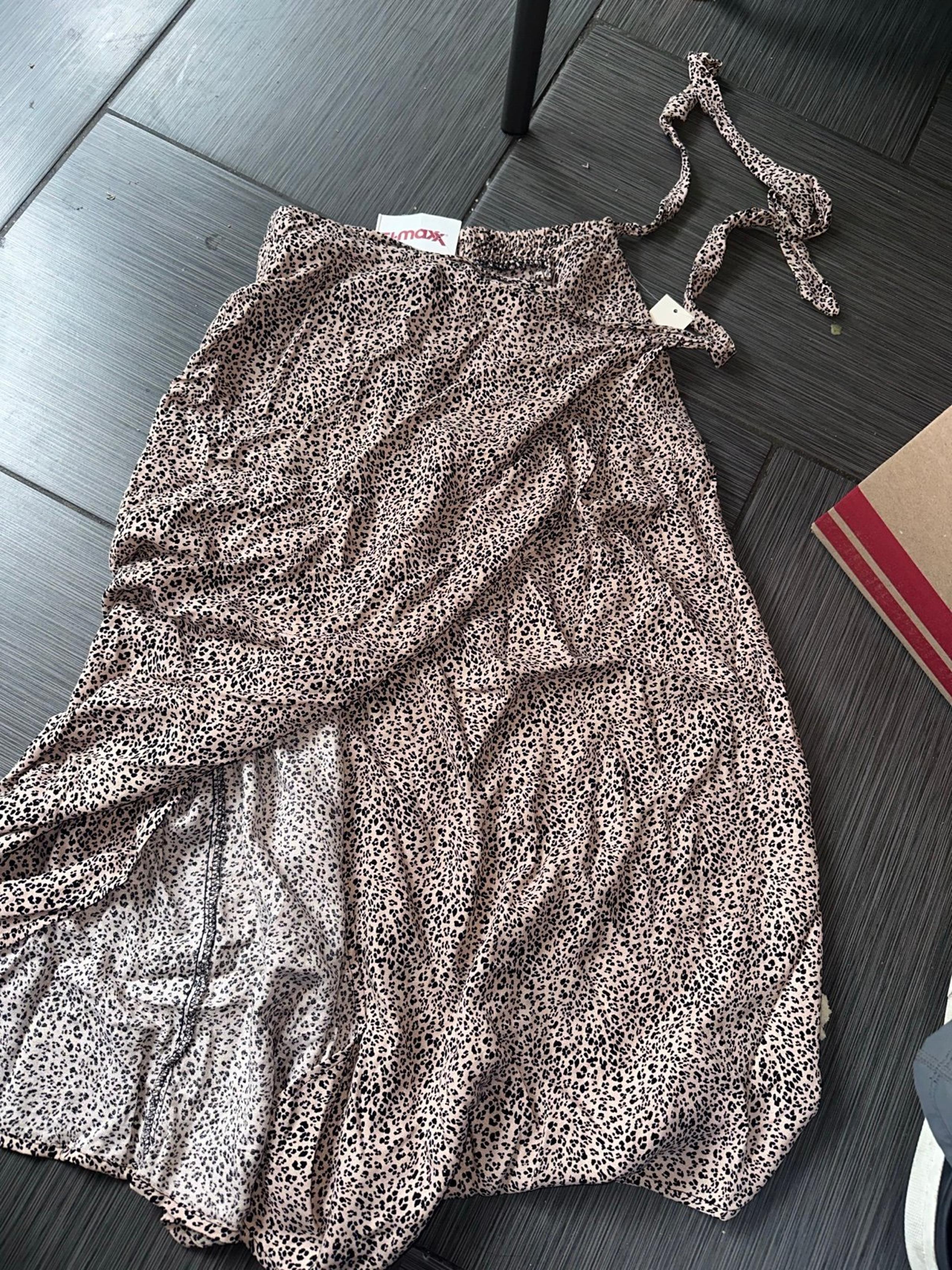 Urban romantics midi skirt wrap cover up cheetah print