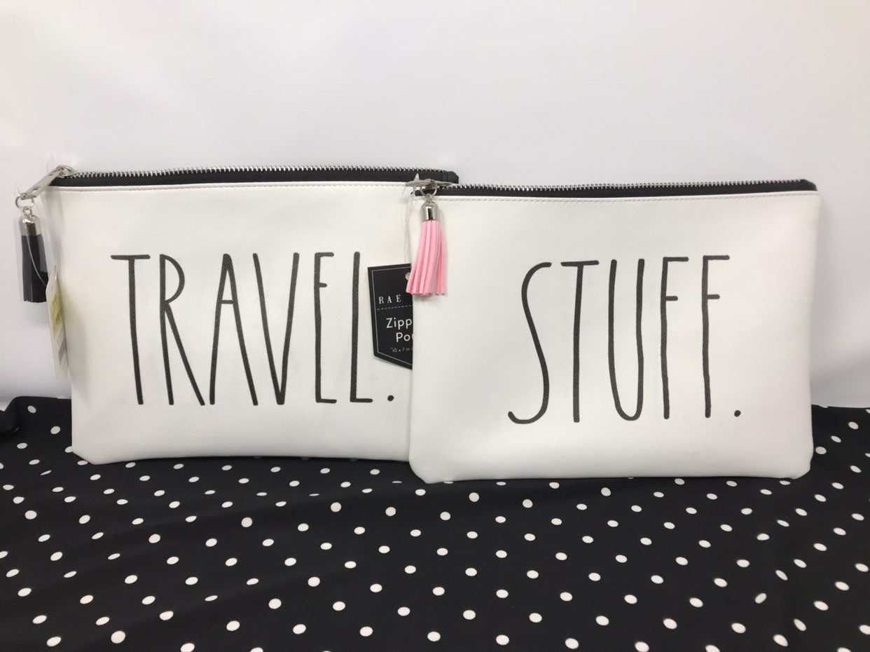 NWT - 2 Rae Dunn zippered pouches