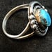 NAVAJO SIGNED MLS TURQUOISE STERLING RING