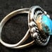 NAVAJO SIGNED MLS TURQUOISE STERLING RING