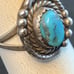 NAVAJO SIGNED MLS TURQUOISE STERLING RING