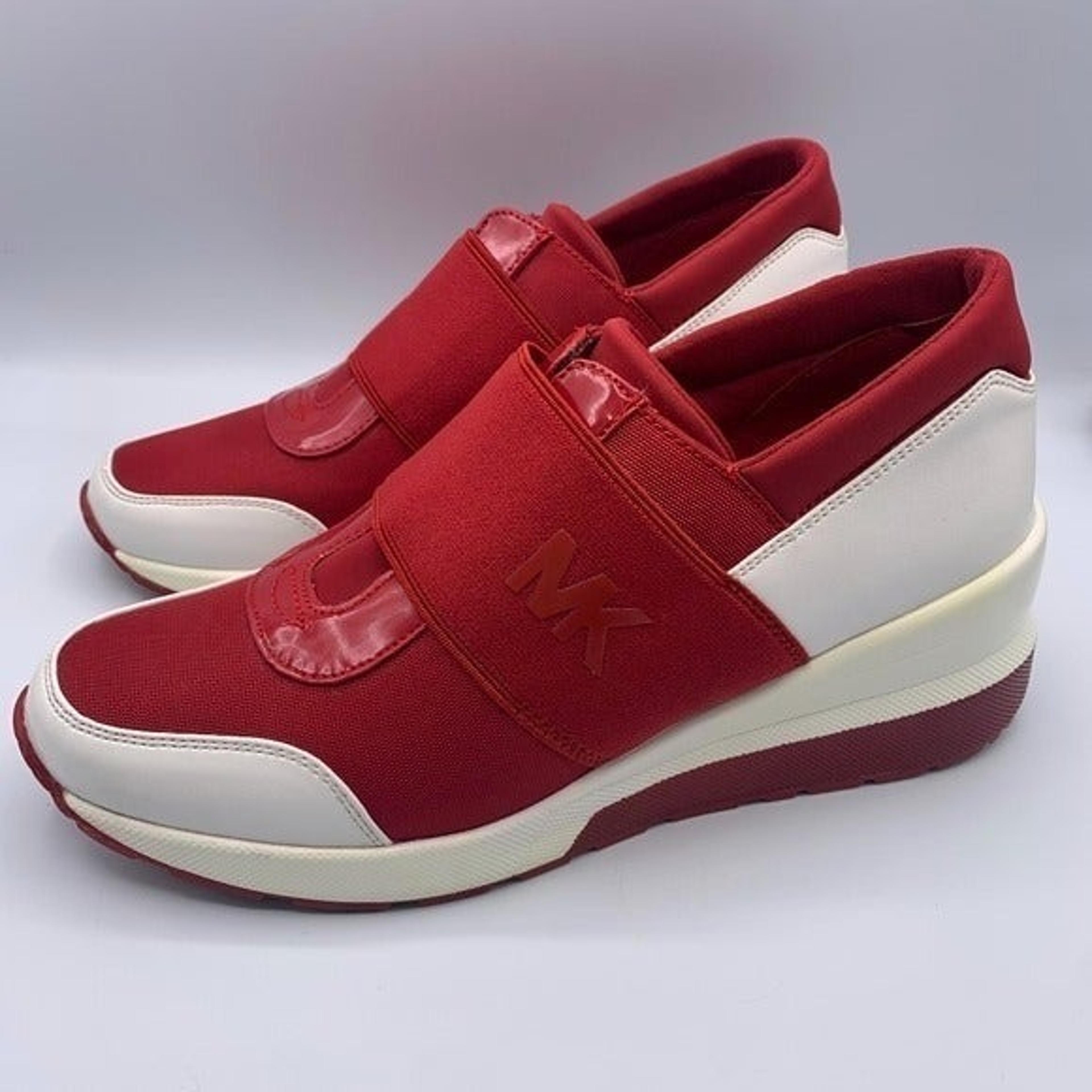 Michael kors red slip on sneakers Clearance