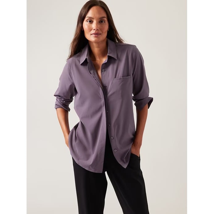 Athleta Urbanite Top Women 2X Dusk Violet 2.0 Lightweight Modern Stretch NWT