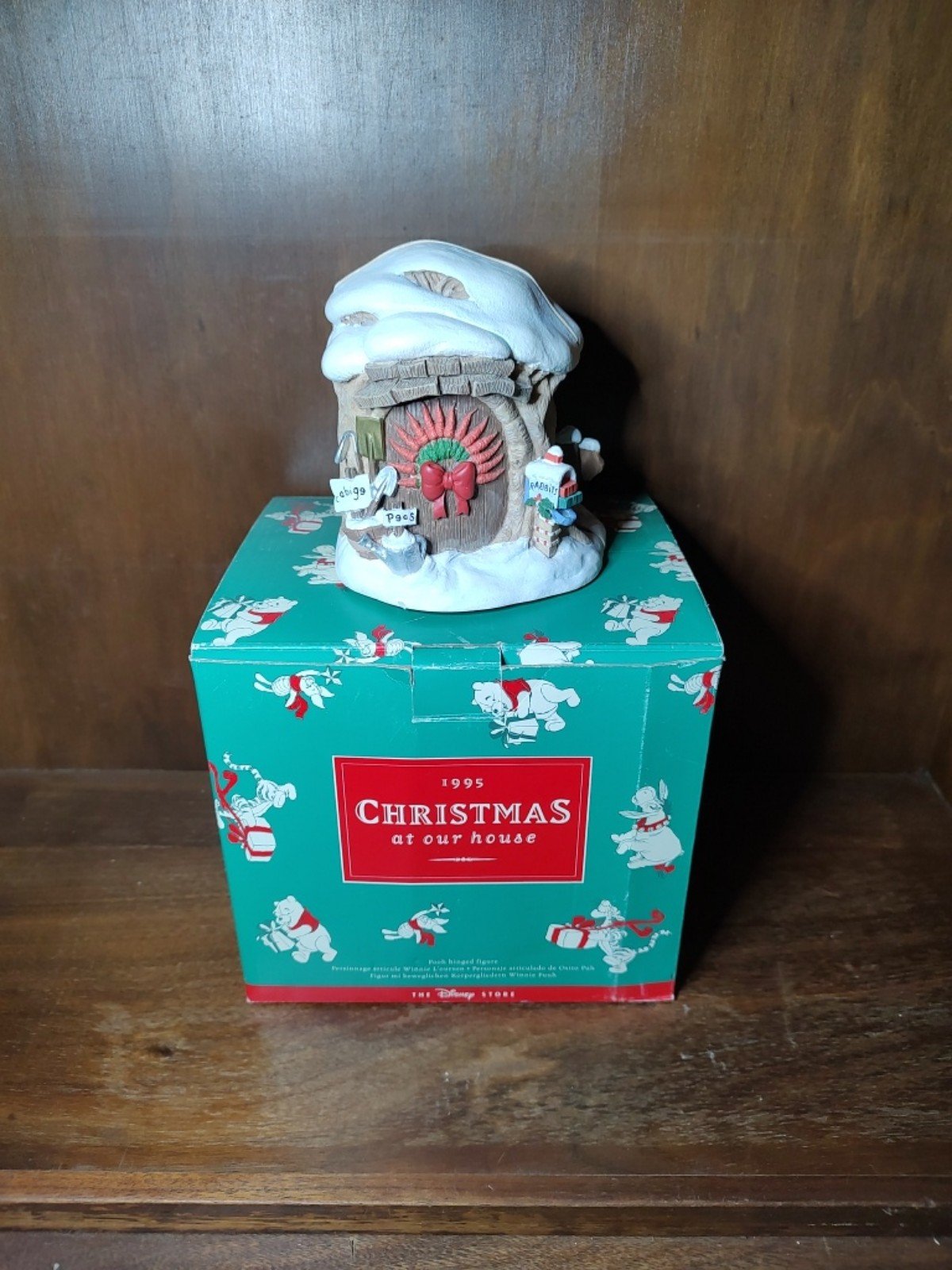 1995 DISNEY Christmas At Our House Winnie The Pooh Hinged House NIB