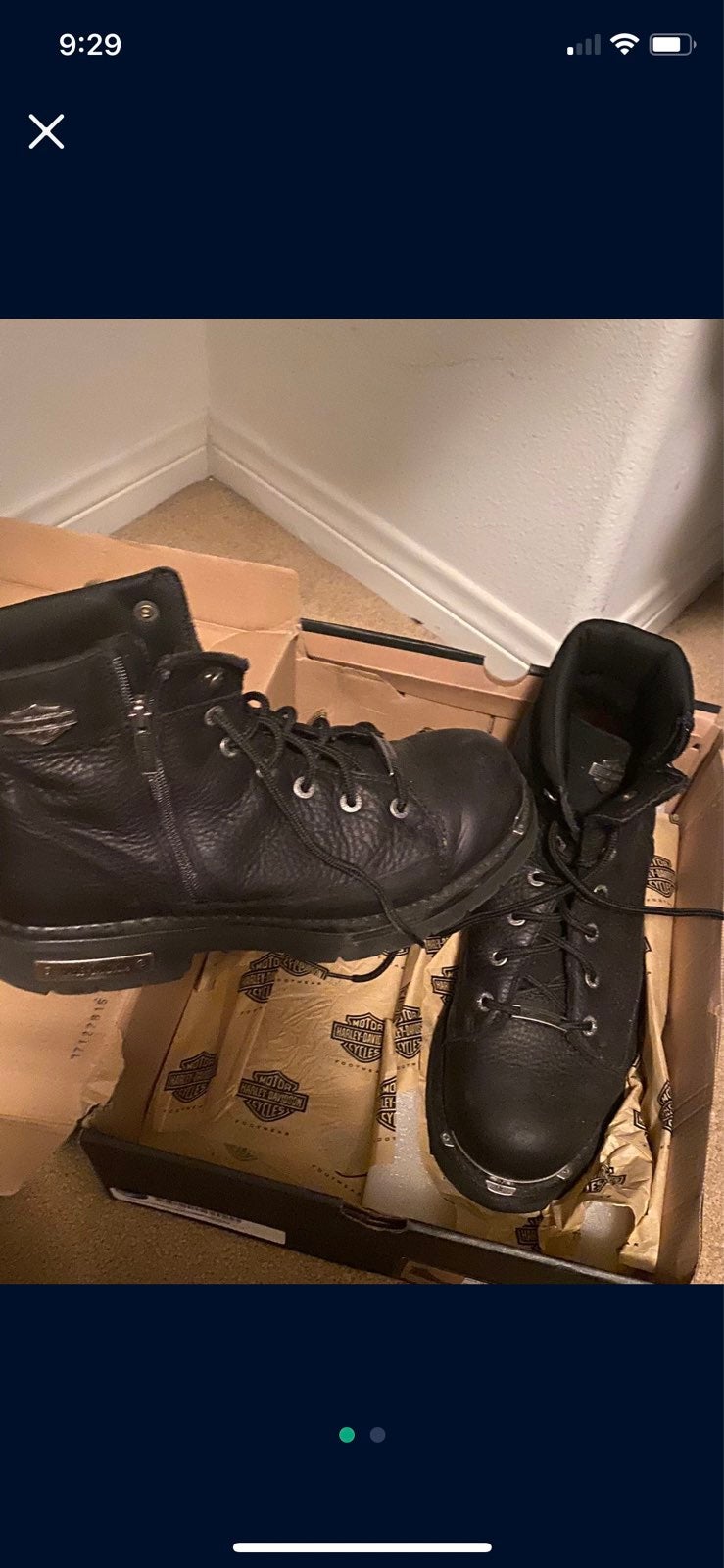 Genuine leather Harley Davidson motorcyc