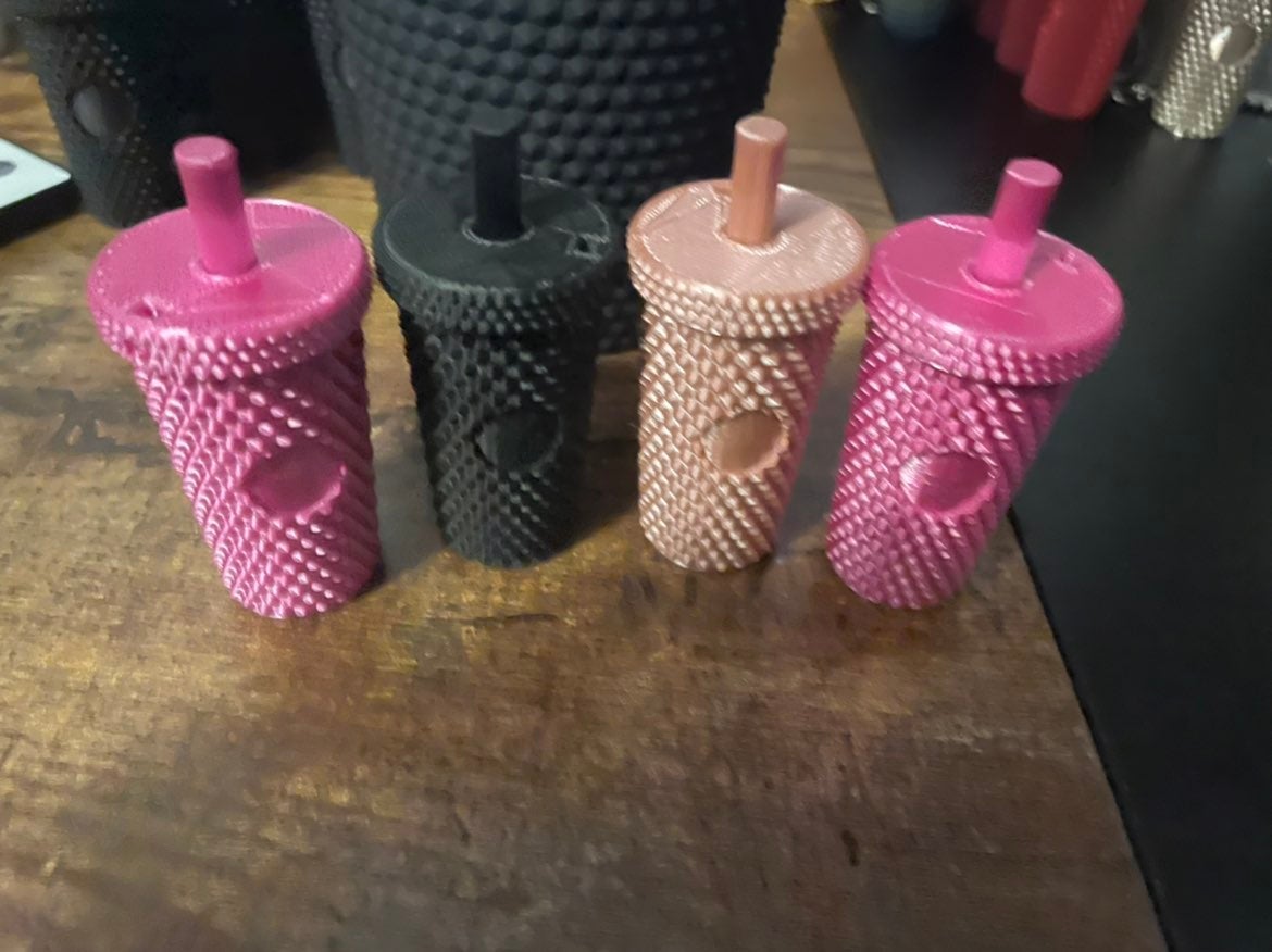Studded keychain set of four