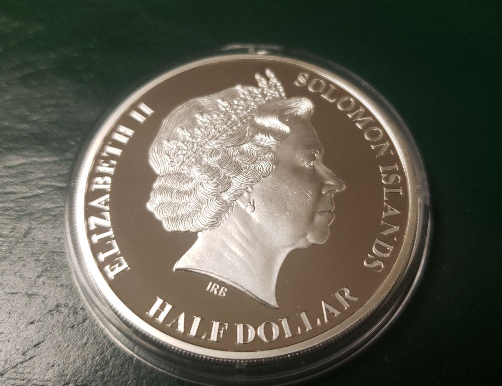 2019 Solomon Islands Silver Plated Half Dollar Apollo 11 Cape Canaveral Proof Qu