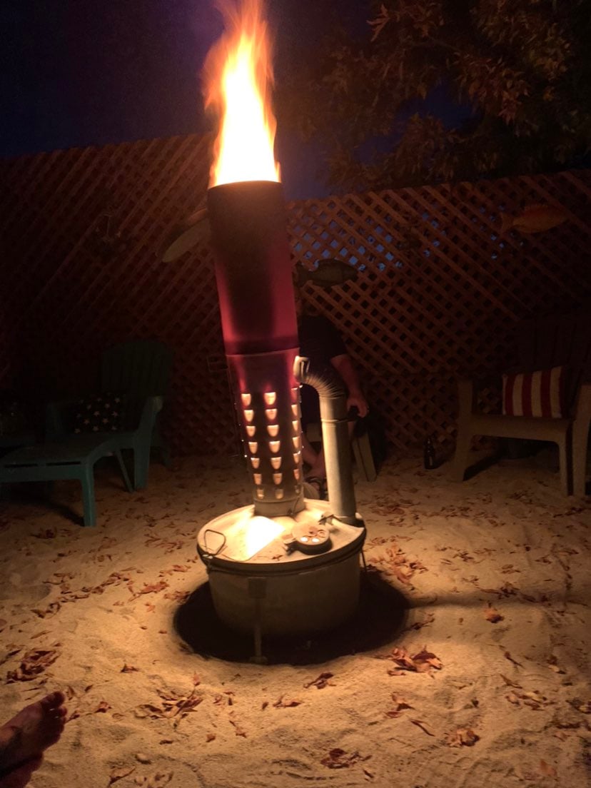 Gasoline fire place