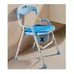 FLTRGO 3 in 1 Folding Shower Chair Arms and Back 6-Level Adjustable Lightweight