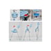 FLTRGO 3 in 1 Folding Shower Chair Arms and Back 6-Level Adjustable Lightweight
