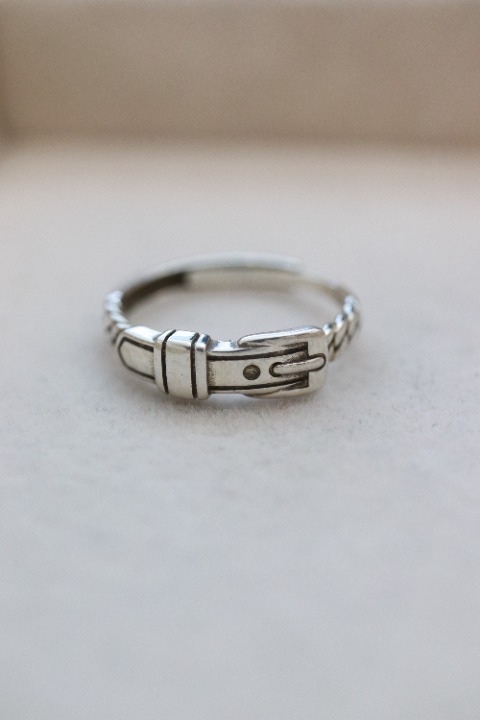 S925 Belt Style Adjustable Ring Sterling Silver Stamped S925